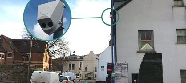 Abergavenny in Monmouthshire County with Viva traffic sensor - Website