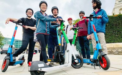 Picture of Viva team running an e-scooter trial