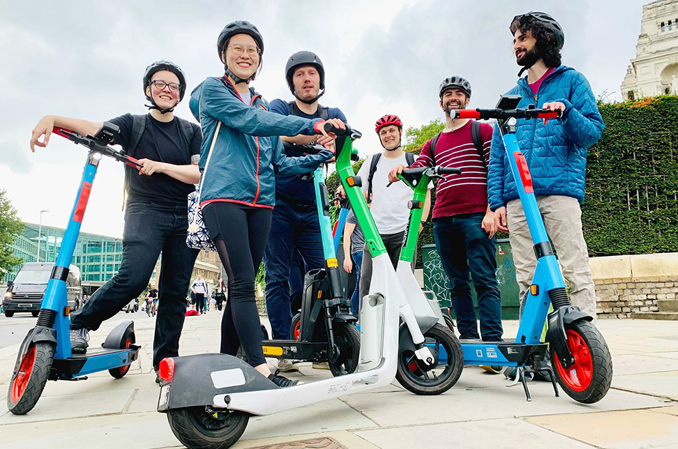 Picture of Viva team running an e-scooter trial