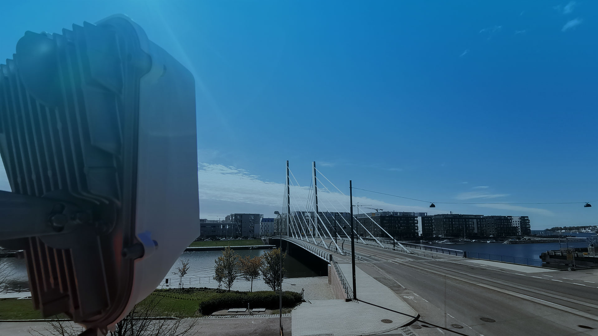 Viva Sensor overlooking bridge and road