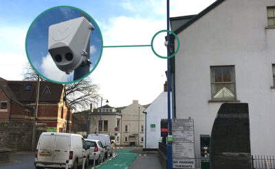 Abergavenny in Monmouthshire County with Vivacity traffic sensor - Website