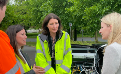Julia Lopez MP visits VivaCity' Smart Junctions project in Manchester