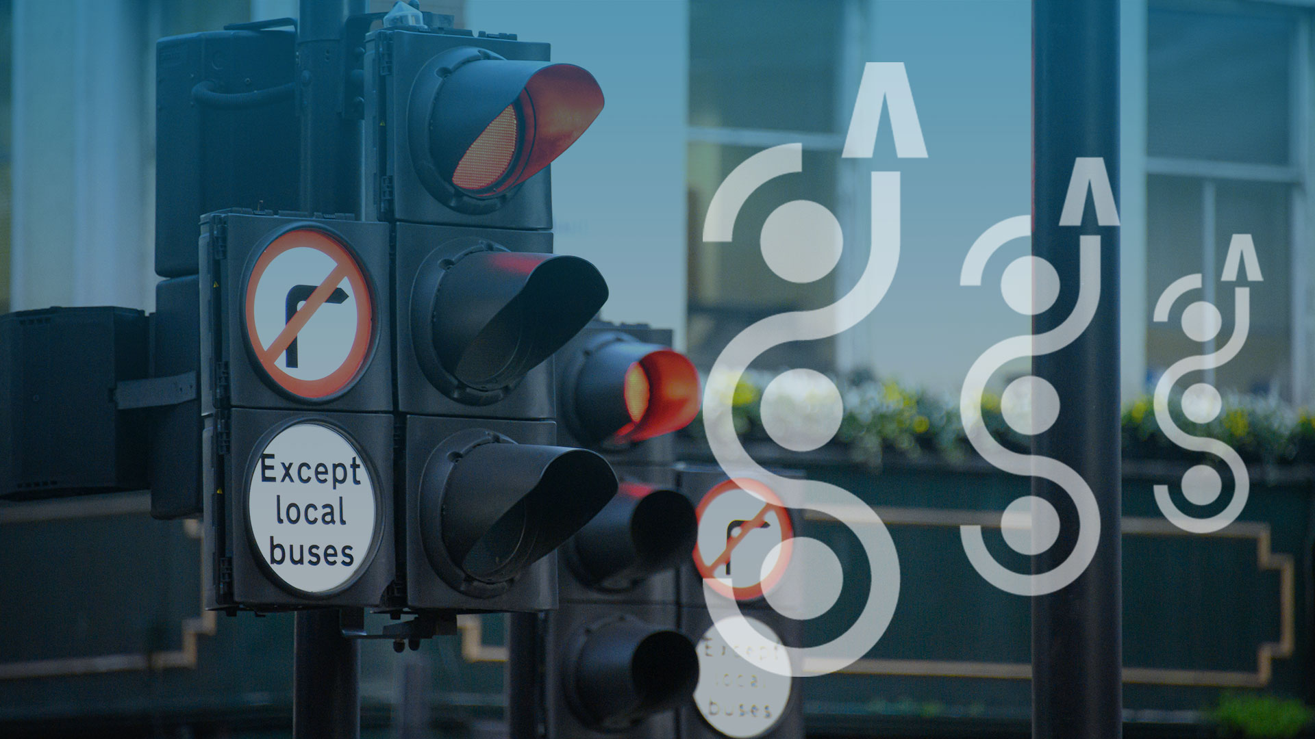 Image of traffic signals with VivaCity logo