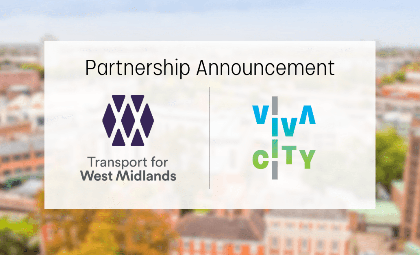 banner of VivaCity and TfWM partnership for road safety